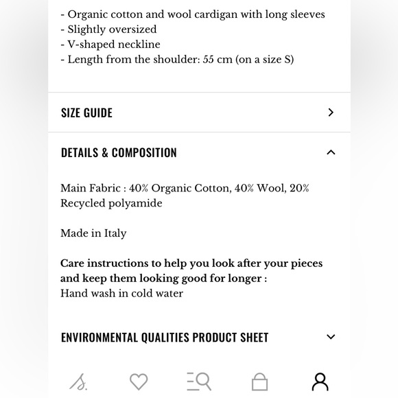 NWT Sezane Wilson Cardigan in Ecru/Navy size XS - Picture 2 of 6